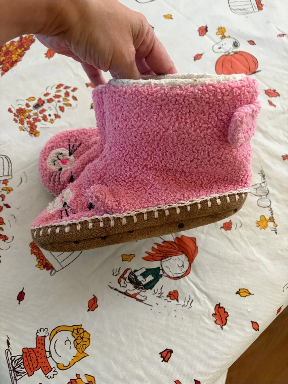 Hanna Andersson cat slippers girls 13 1